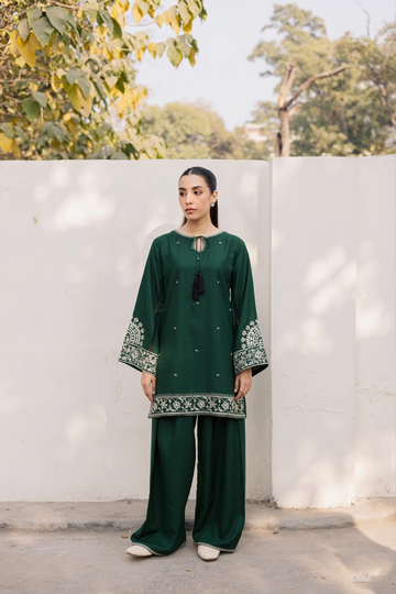 2PC Summer Embroidered Dress - 1216