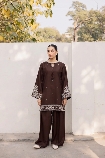 2PC Summer Embroidered Dress - 1215