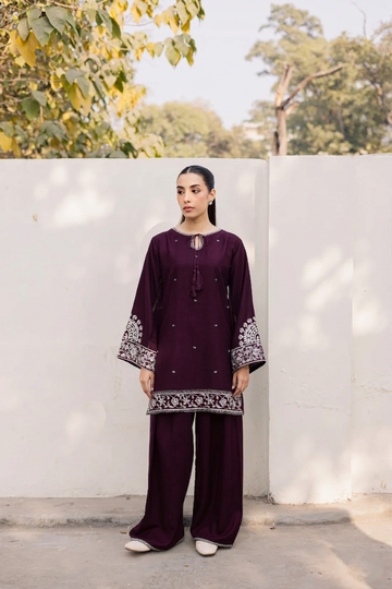 2PC Summer Embroidered Dress - 1214