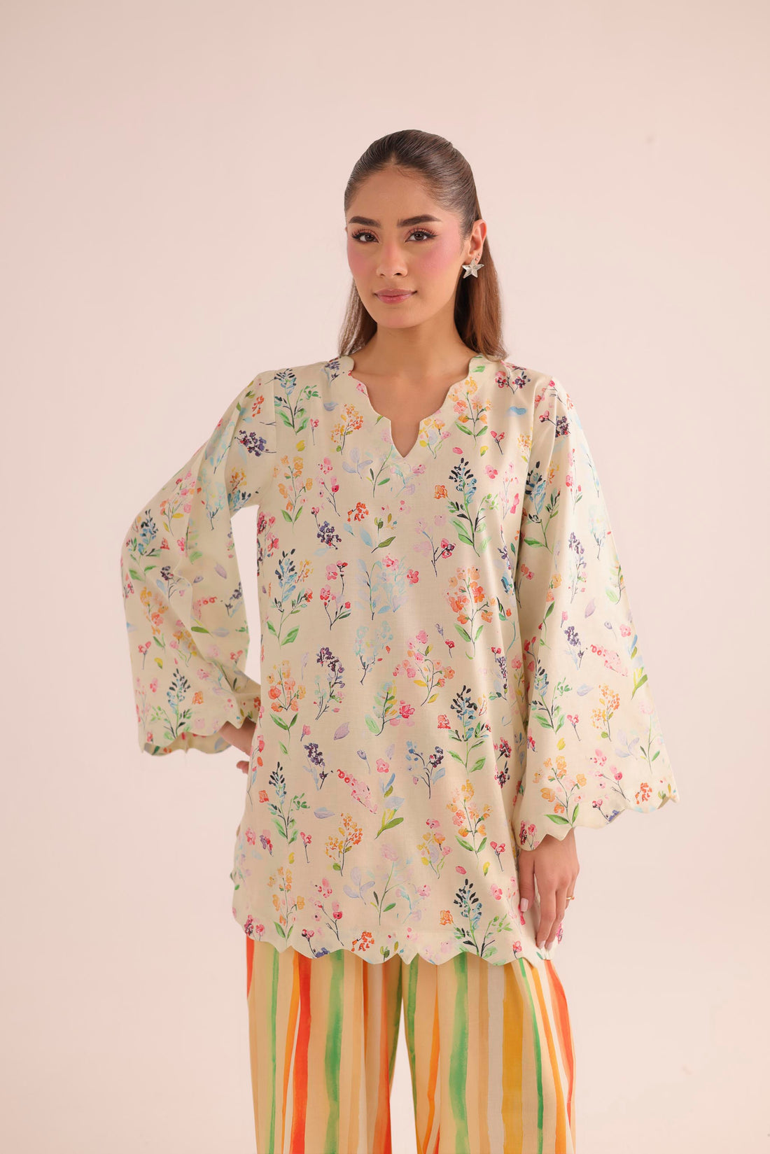 2PC Summer Lawn Dress- PRT L42944