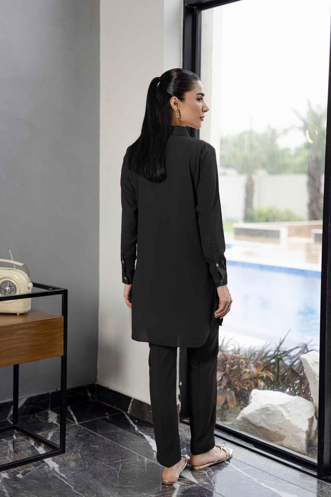 Solid 2PC Dress - SP-07 Black