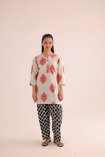 2PC Summer Lawn Dress- PRT L42970