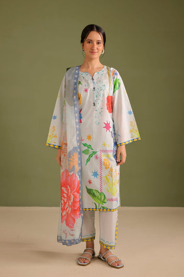 3PC Printed Lawn Suit - 42718