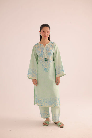 2PC Summer Lawn Dress- PRT L42955