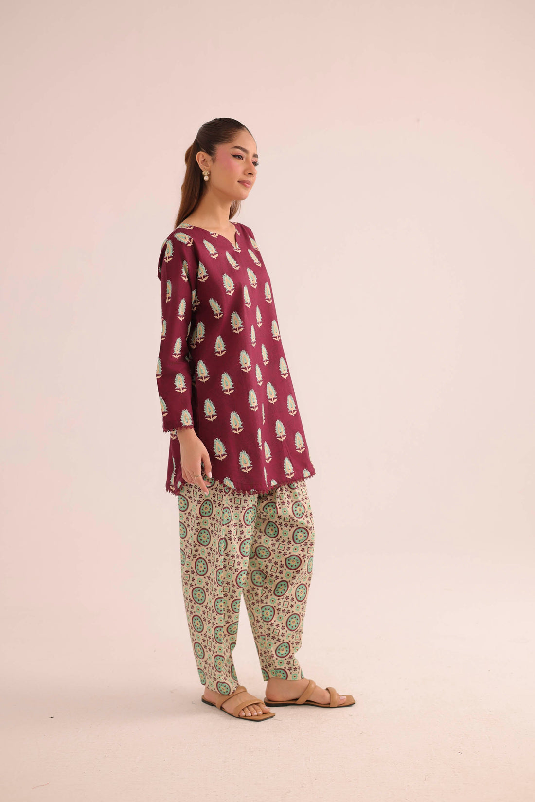 2PC Summer Lawn Dress- PRT L42947
