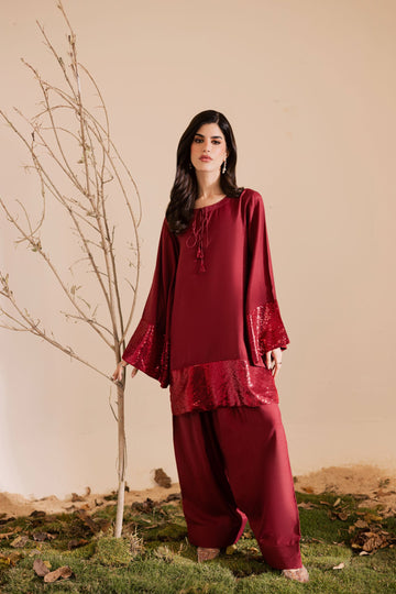 2PC Luxury Embroidered Dress- RSR17