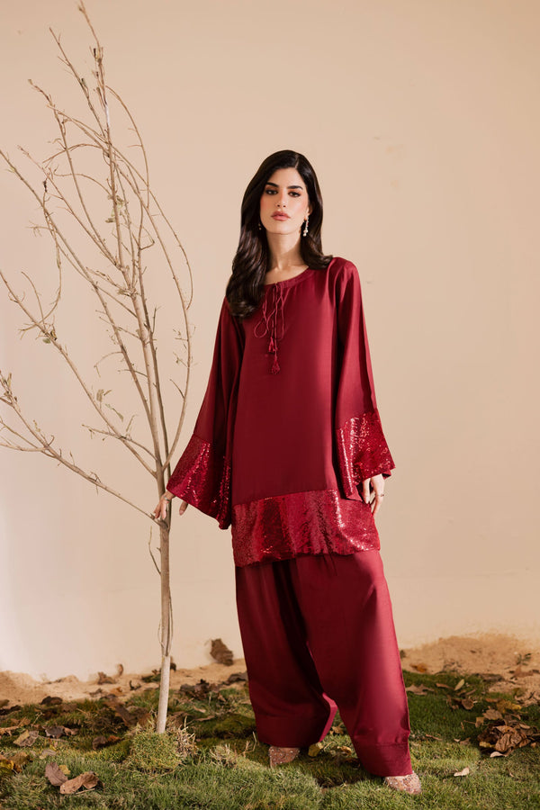 2PC Luxury Embroidered Dress- RSR17