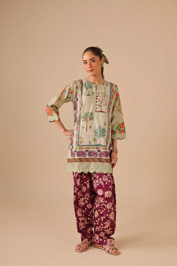 2PC Summer Lawn Dress - 44283