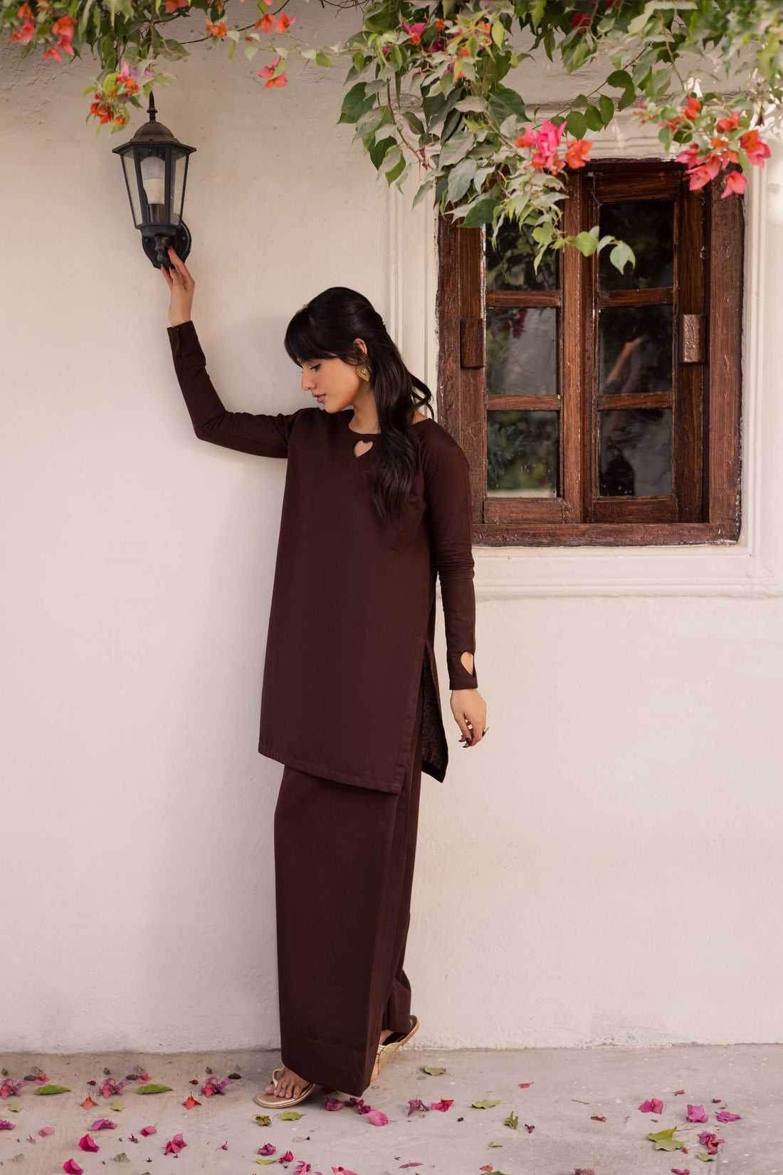 2PC Lawn Solid HSK 06 – Dark Brown