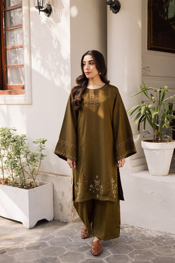 2PC Summer Embroidered Dress - 1184