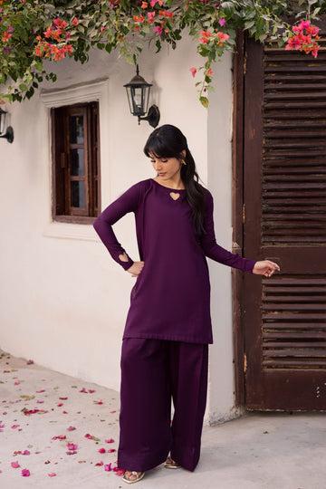 2PC Lawn Solid HSK 06 – Dark Plum