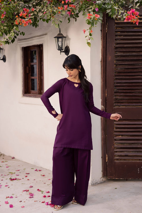 2PC Lawn Solid HSK 06 – Dark Plum