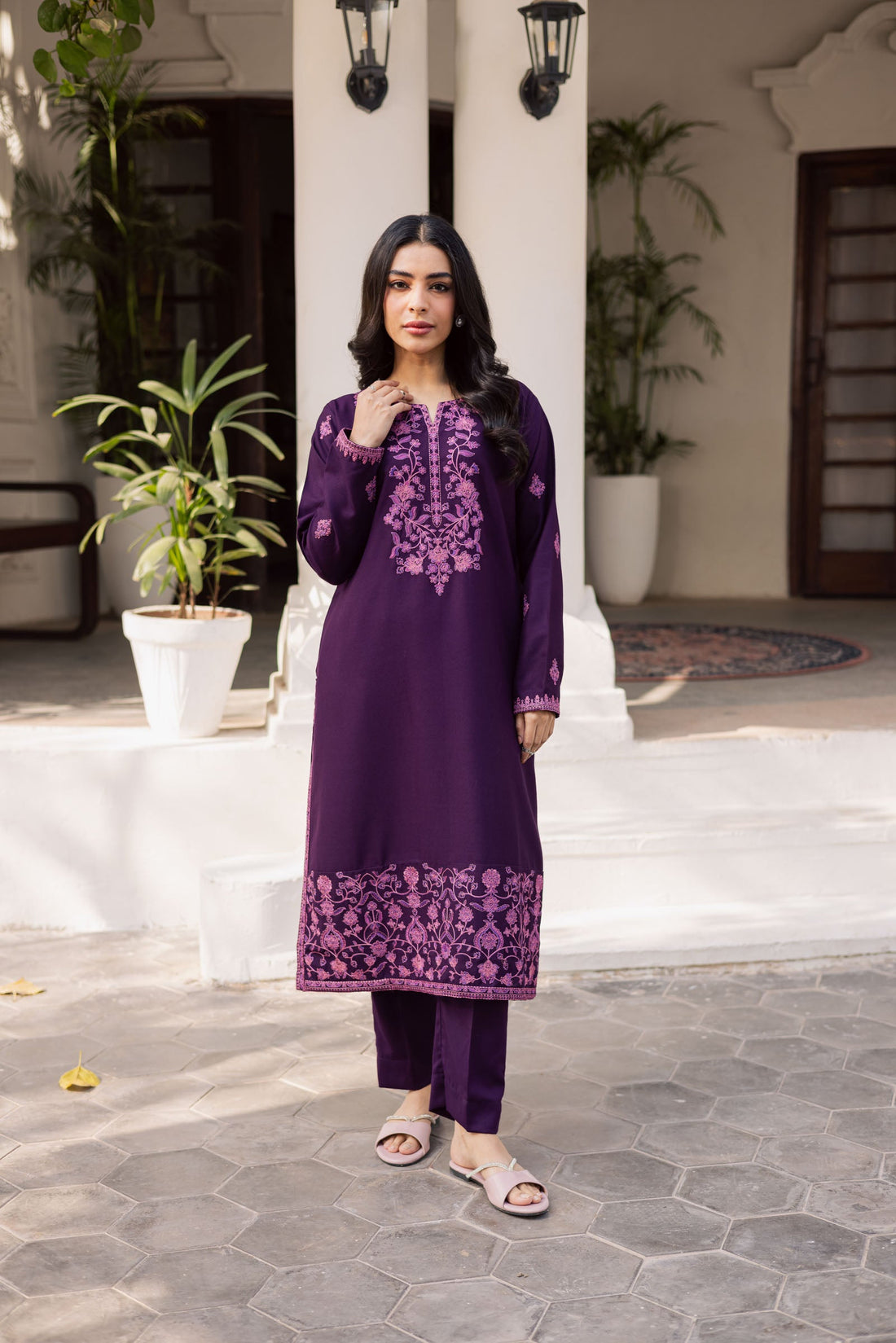 2PC Summer Embroidered Dress-1178