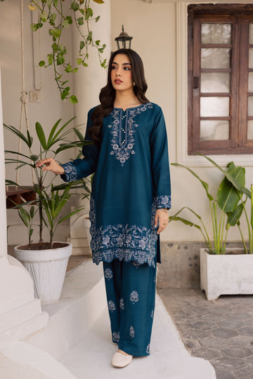 2PC Summer Embroidered Dress - 1188
