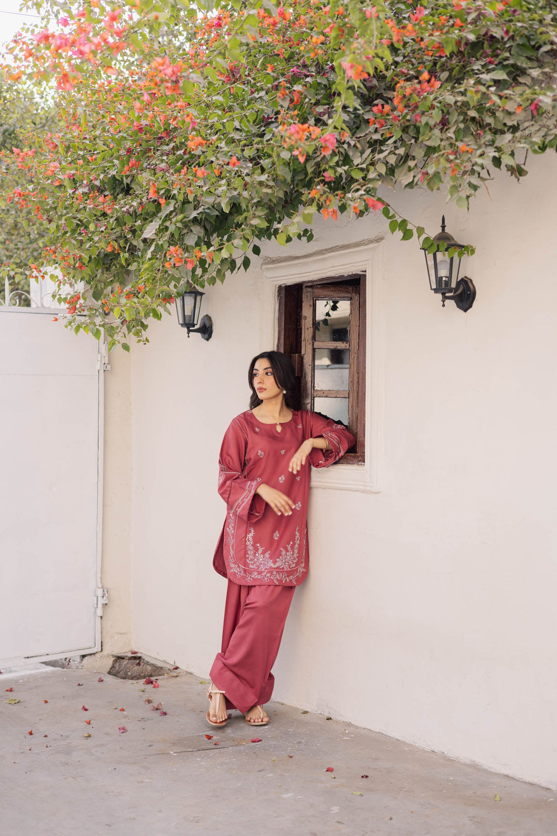 2PC Summer Embroidered Dress - 1202