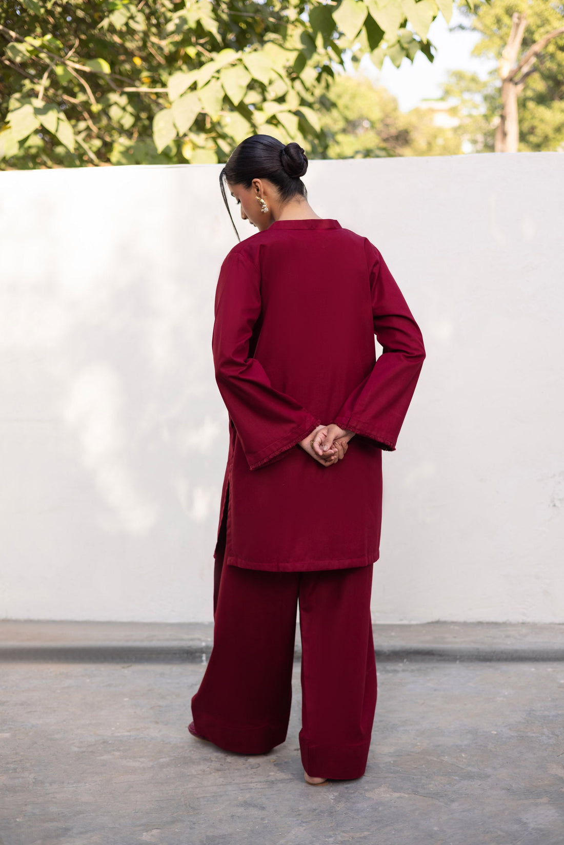 2 PC Lawn Solid FSK 03 – Maroon