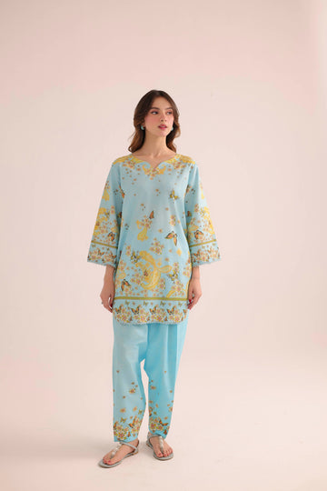 2PC Summer Lawn Dress- PRT L42986