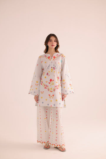 2PC Summer Lawn Dress- PRT L42965