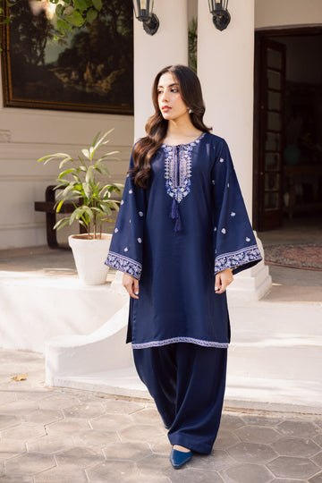 2PC Summer Embroidered Dress - 1192