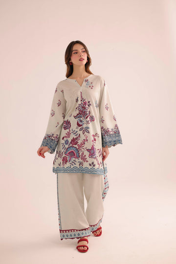 2PC Summer Lawn Dress- PRT L42974