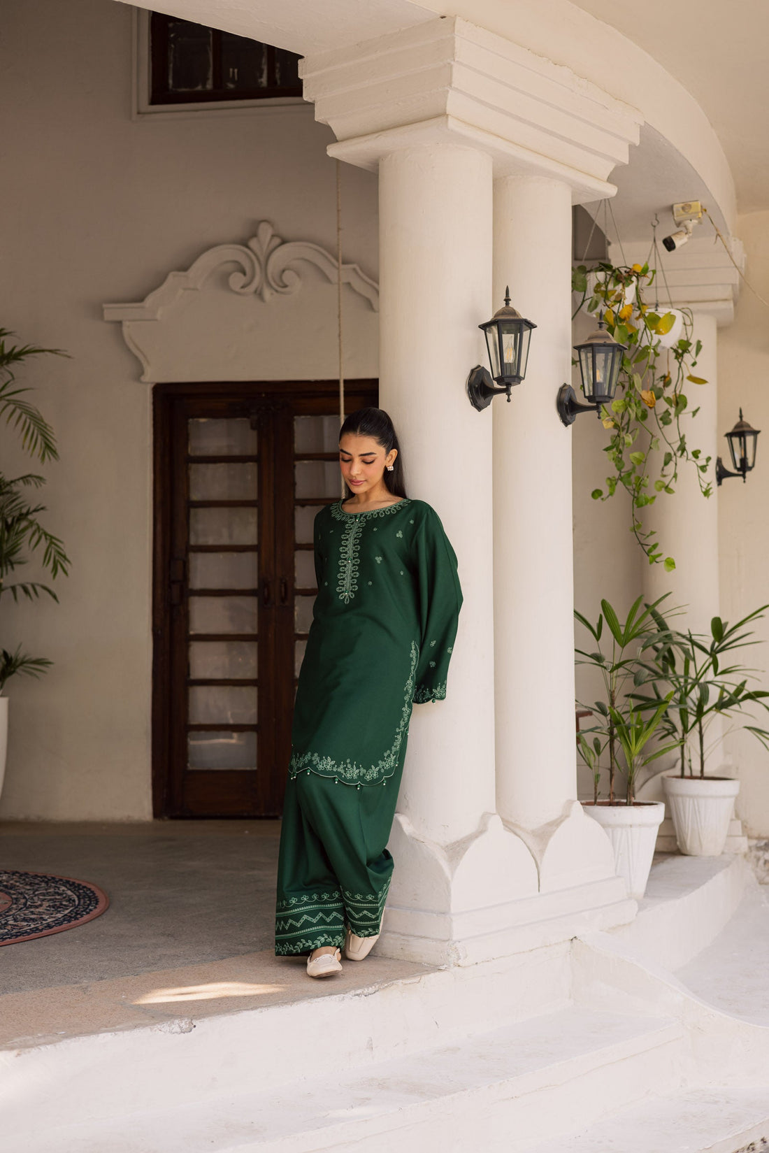 2PC Summer Embroidered Dress - 1183