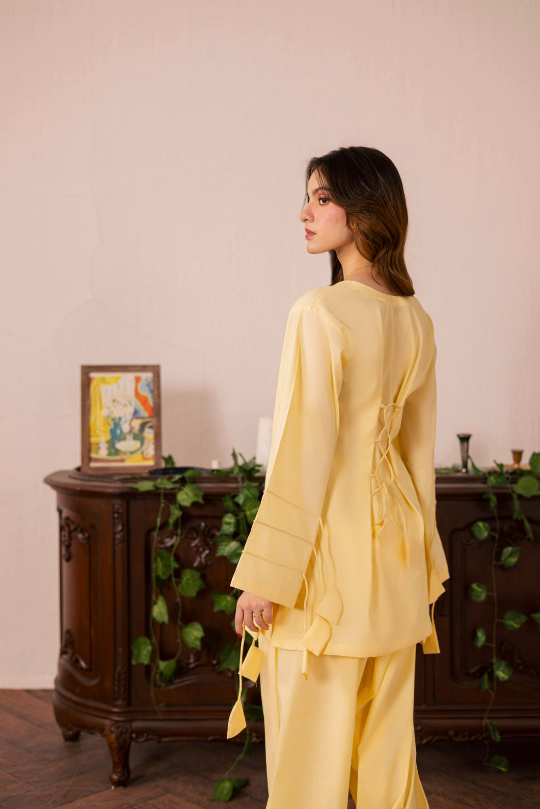 2PC Corset Dress - 04 Butter Yellow