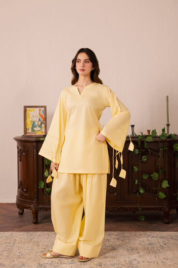 2PC Corset Dress - 04 Butter Yellow