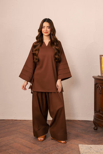 2PC Corset Dress - 03 Dark Brown