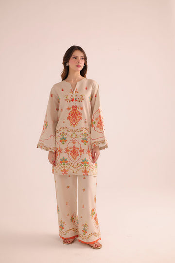 2PC Summer Lawn Dress- PRT L42963