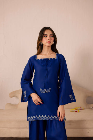2PC Summer Embroidered Dress - 1242