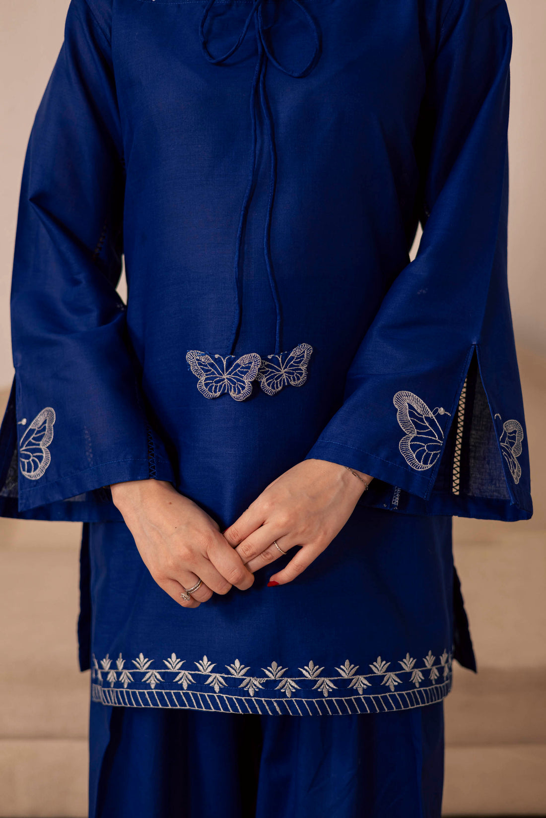 2PC Summer Embroidered Dress - 1242