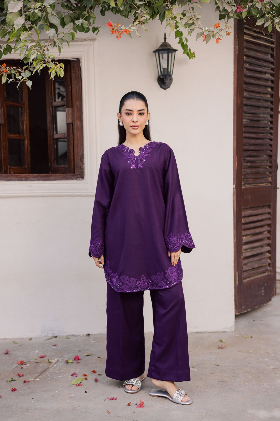 2PC Summer Embroidered Dress - 1209