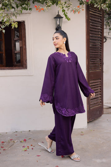 2PC Summer Embroidered Dress - 1209
