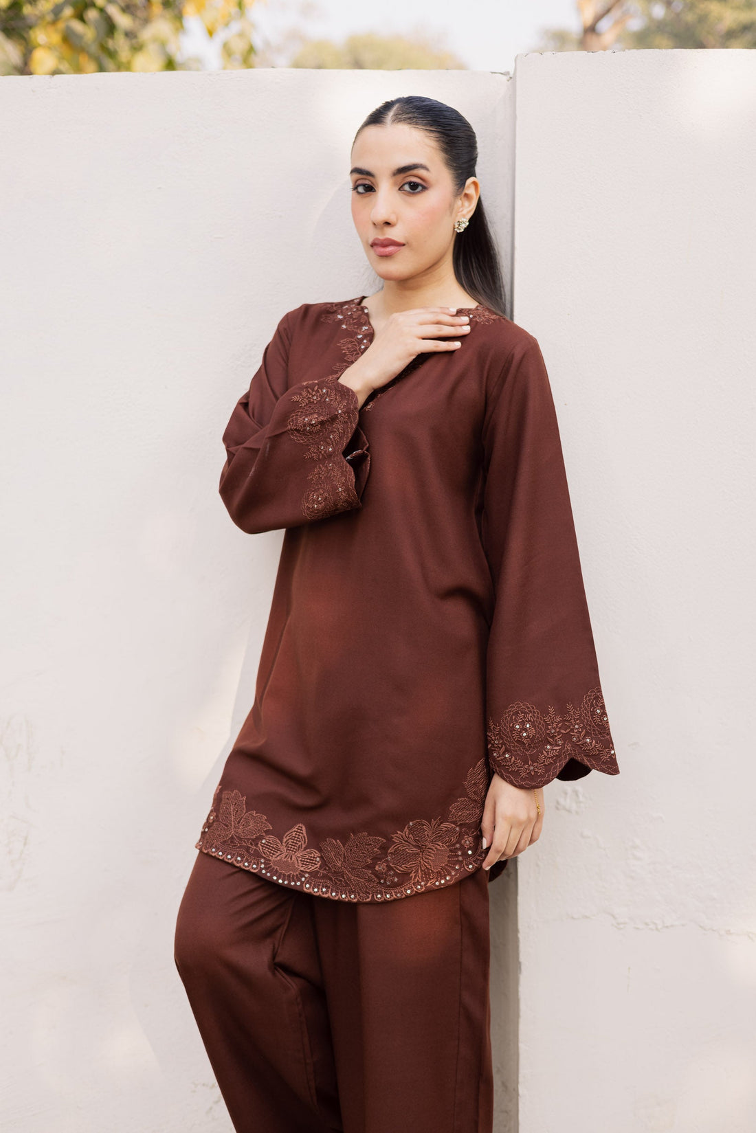 2PC Summer Embroidered Dress - 1210