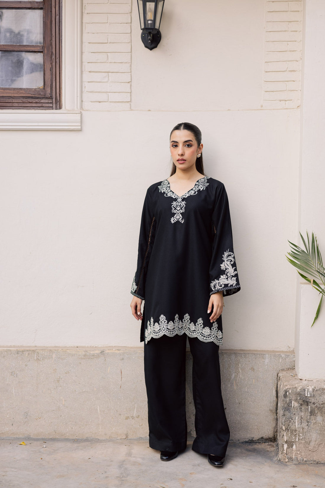2PC Summer Embroidered Dress - 1205