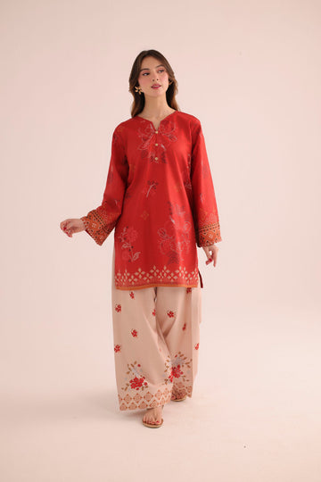 2PC Summer Lawn Dress- PRT L42985