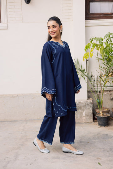 2PC Summer Embroidered Dress-1179