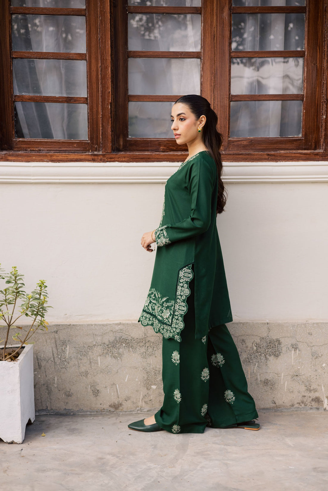 2PC Summer Embroidered Dress - 1187