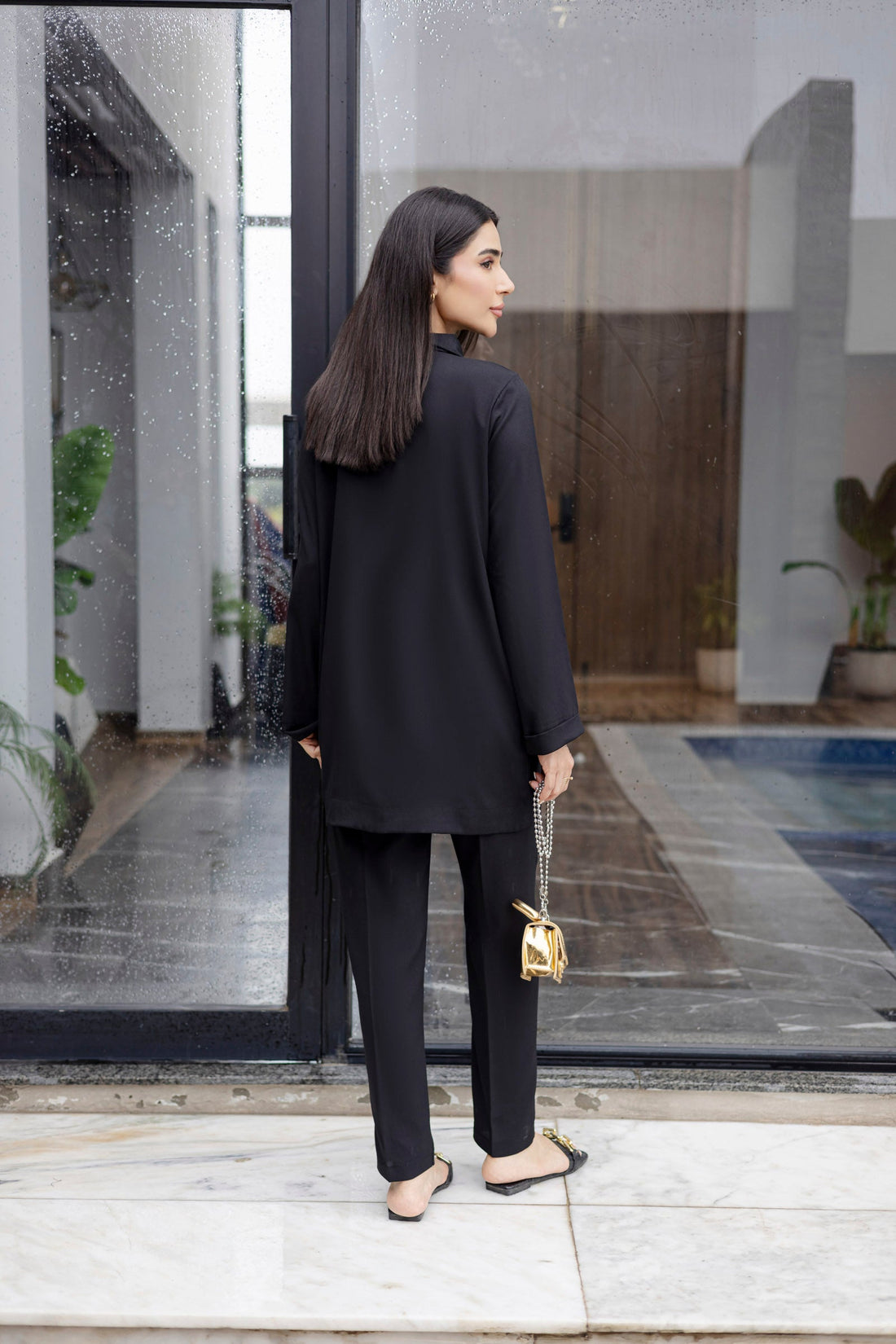 Solid 2PC Dress - SP-03 Black