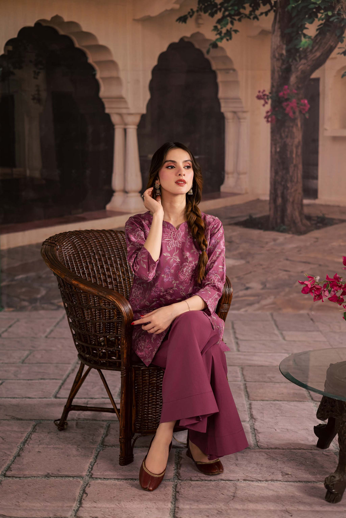2PC Summer Embroidered Dress - 1239