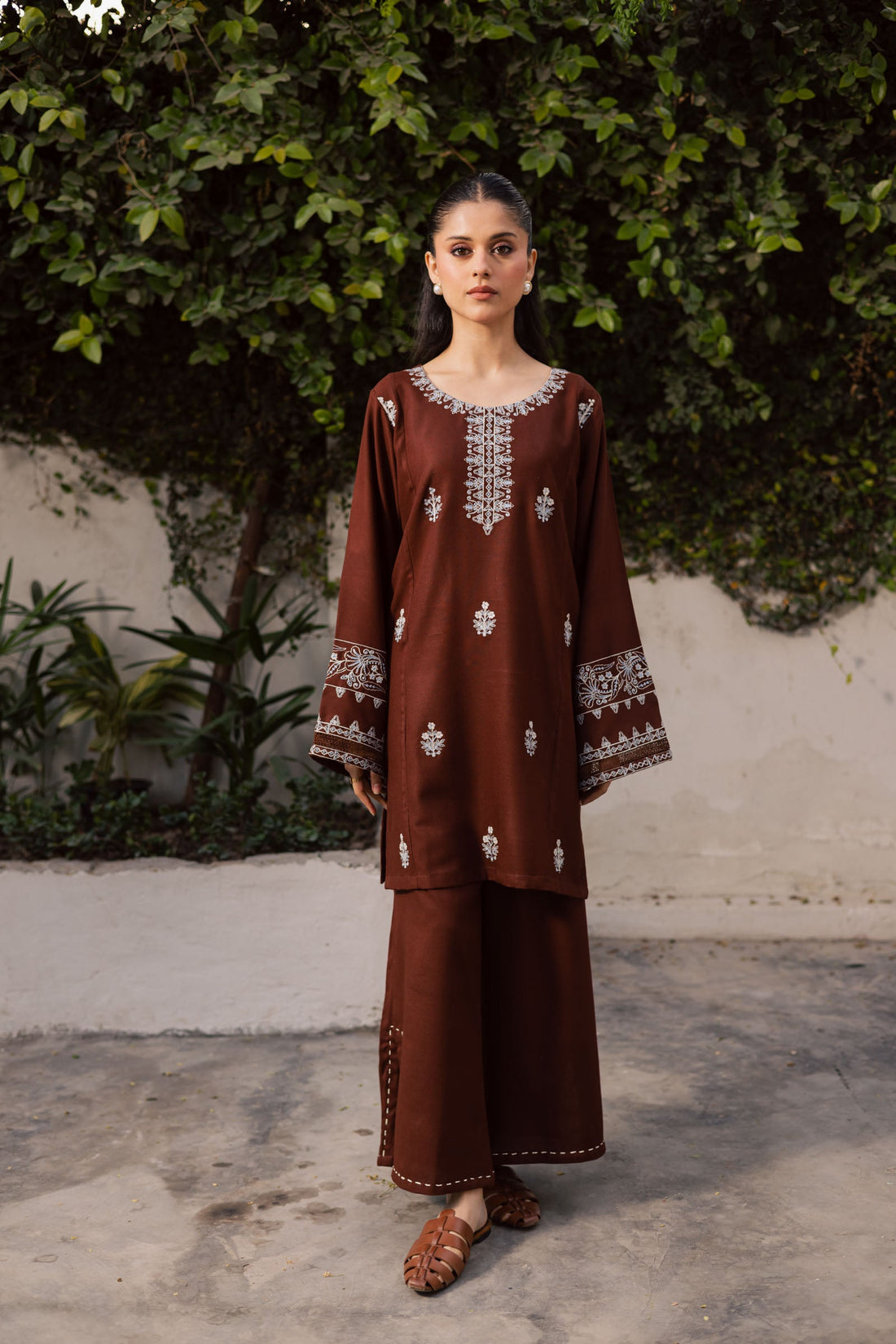 2PC Summer Embroidered Dress - 1204