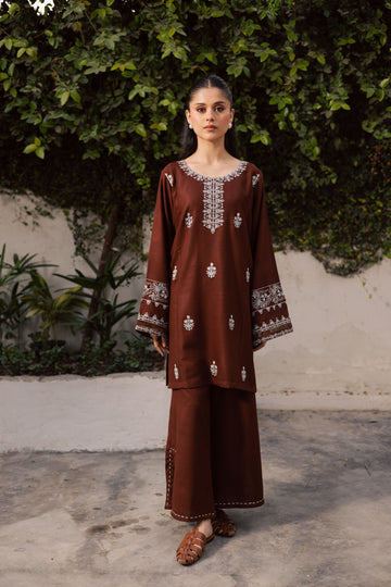2PC Summer Embroidered Dress - 1204