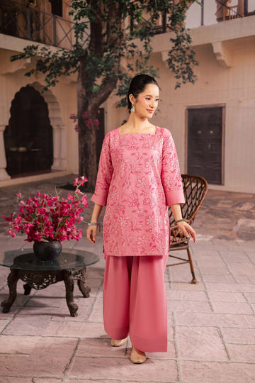 2PC Summer Embroidered Dress - 1237