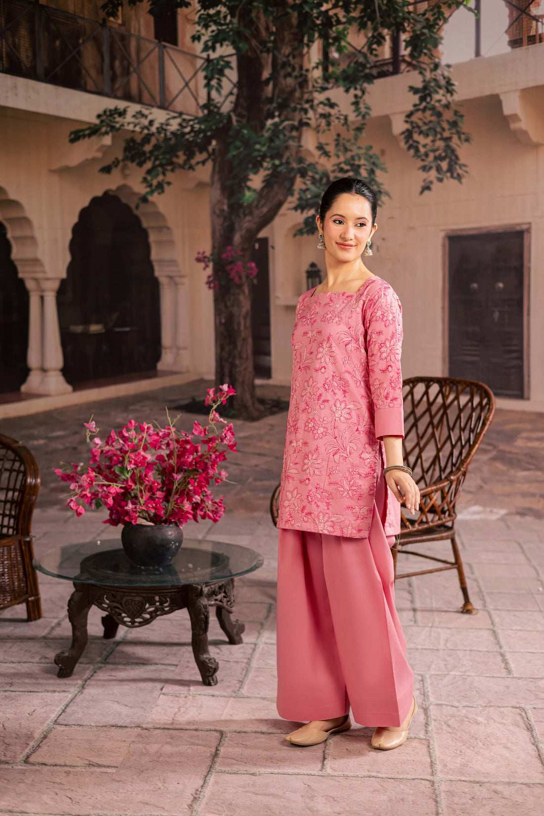 2PC Summer Embroidered Dress - 1237