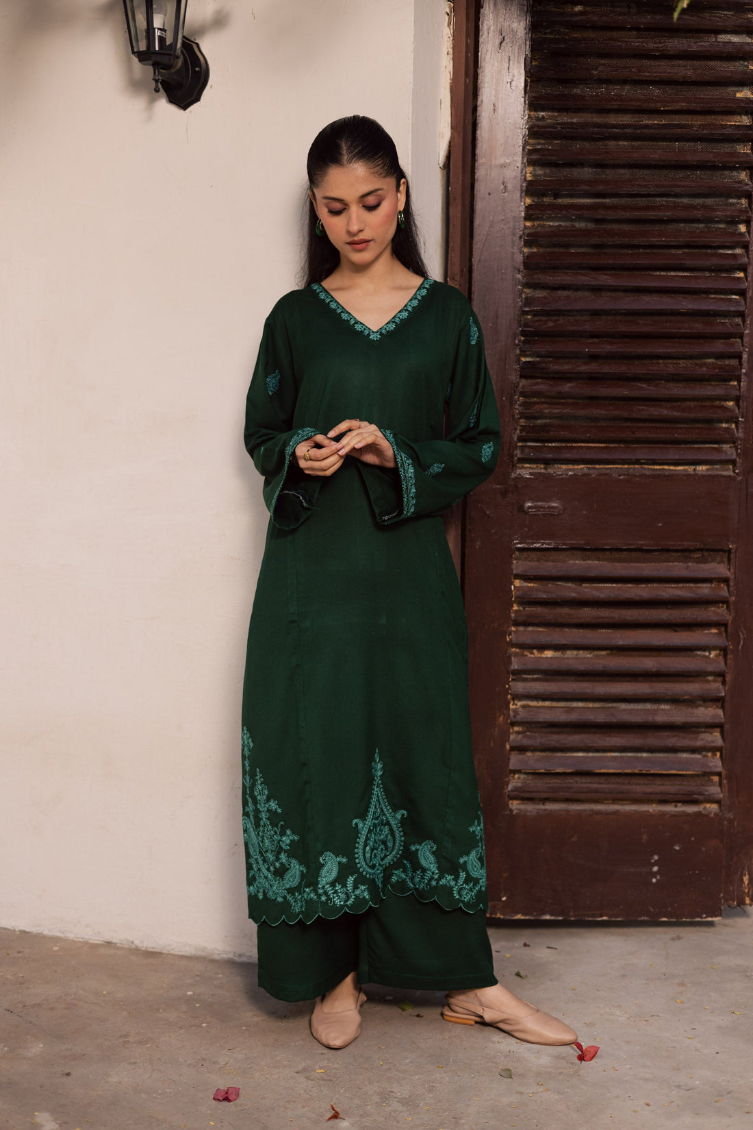 2PC Summer Embroidered Dress - 1206