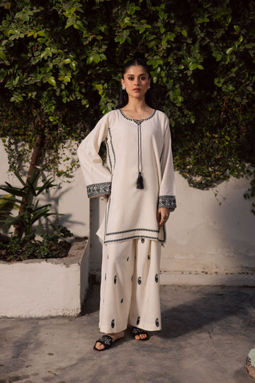 2PC Summer Embroidered Dress - 1198