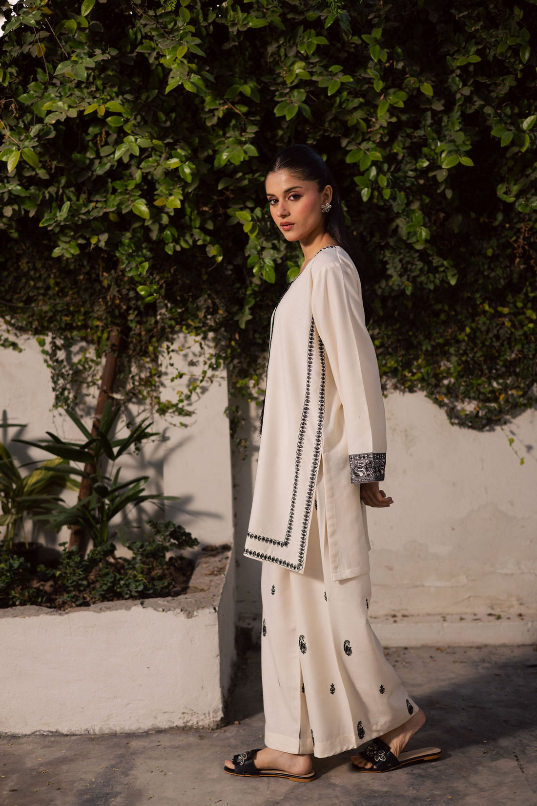 2PC Summer Embroidered Dress - 1198