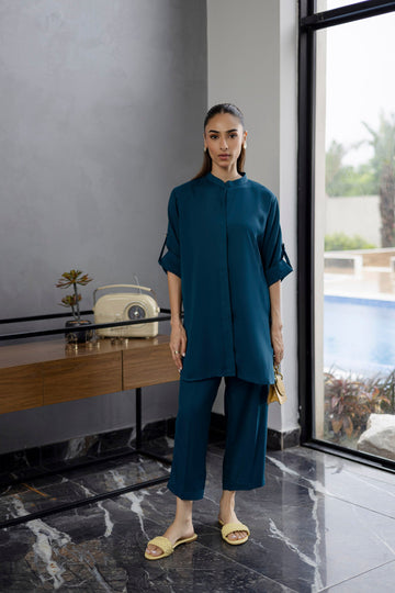 Solid 2PC Dress - SP-01 Teal
