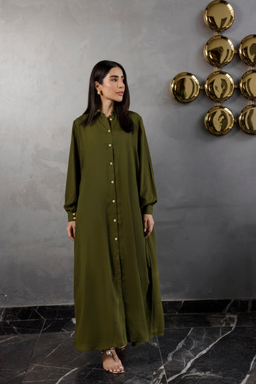 Solid 2PC Dress - SP-05 Olive