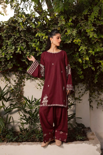 2PC Summer Embroidered Dress - 1221